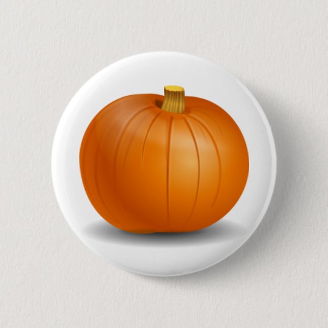 Badge Rond 5 Cm Bouton Citrouille d'automne (Devant)