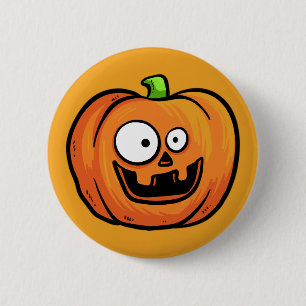 Badge Rond 5 Cm Bouton Citrouille Halloween 3