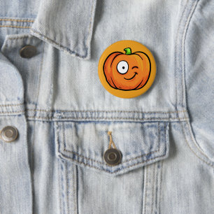 Badge Rond 5 Cm Bouton Citrouille Halloween 4
