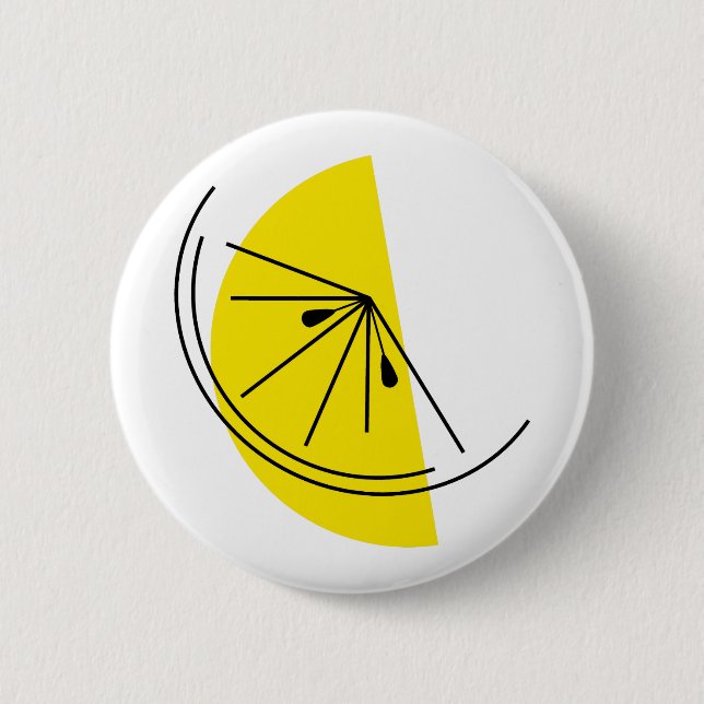 Badge Rond 5 Cm Bouton Citrus Lemon (Devant)