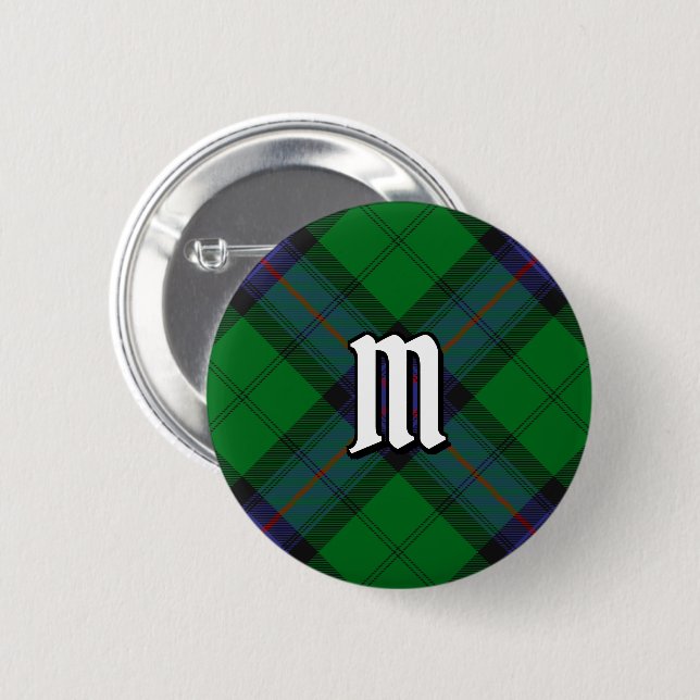 Badge Rond 5 Cm Bouton Clan Armstrong Tartan (Devant & derrière)