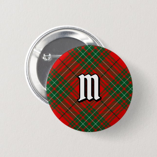 Badge Rond 5 Cm Bouton Clan Cumming Tartan (Devant & derrière)