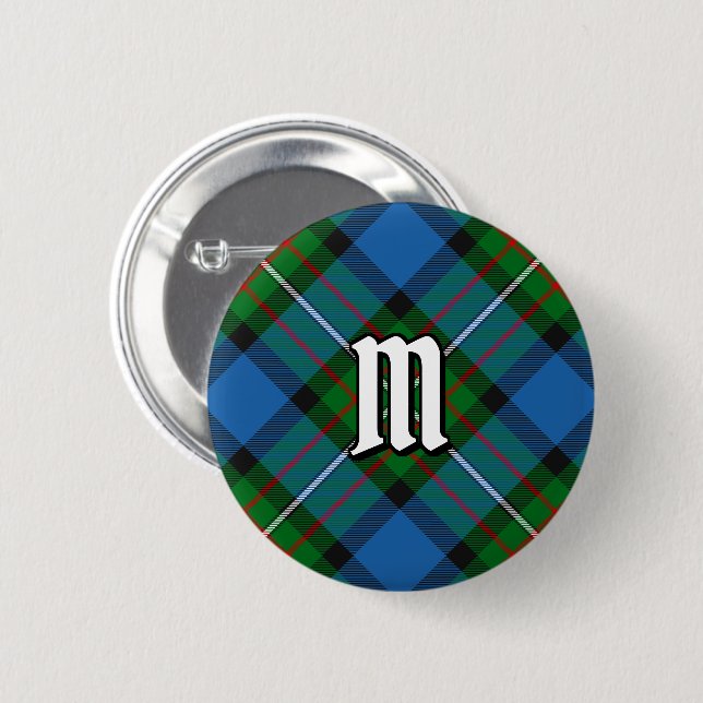 Badge Rond 5 Cm Bouton Clan Ferguson Tartan (Devant & derrière)