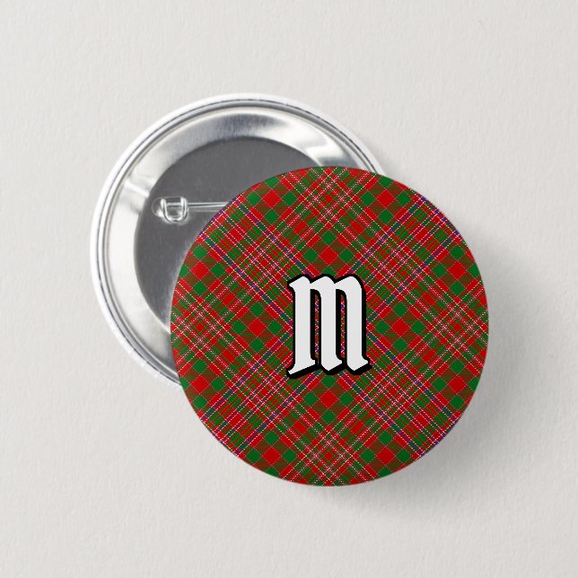 Badge Rond 5 Cm Bouton Clan MacAlister Tartan (Devant & derrière)
