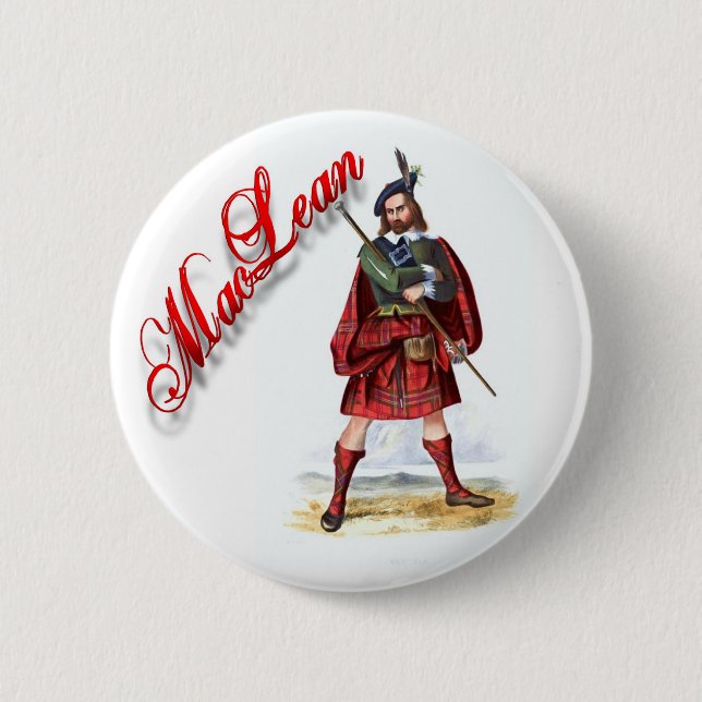 Badge Rond 5 Cm Bouton Clan MacLean Scottish Dream (Devant)
