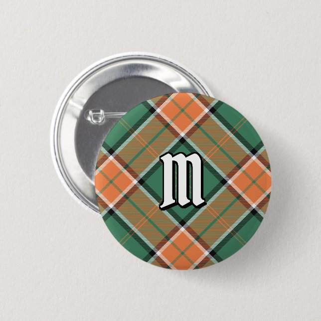 Badge Rond 5 Cm Bouton Clan Pollock Tartan (Devant & derrière)