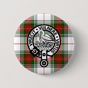 Badge Rond 5 Cm Bouton Clan Stewart Tartan Crest