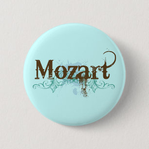 Badge Rond 5 Cm Bouton classique frais de Mozart
