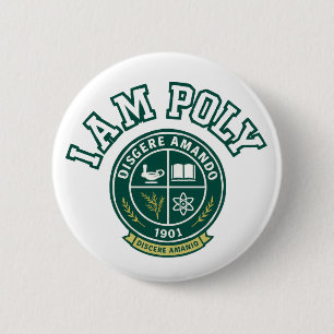 Badge Rond 5 Cm Bouton Classique I AM POLY