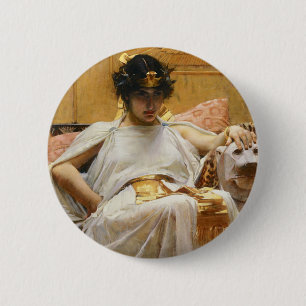 Badge Rond 5 Cm Bouton Cléopâtre de Waterhouse