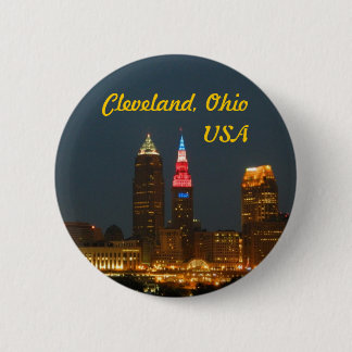 Badge Rond 5 Cm Bouton Cleveland Ohio USA