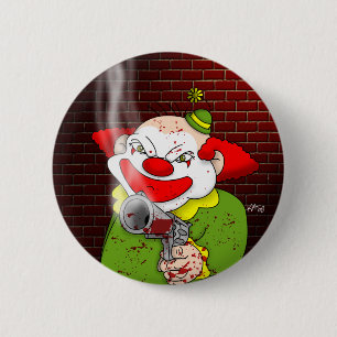 Badge Rond 5 Cm Bouton Clown du tueur