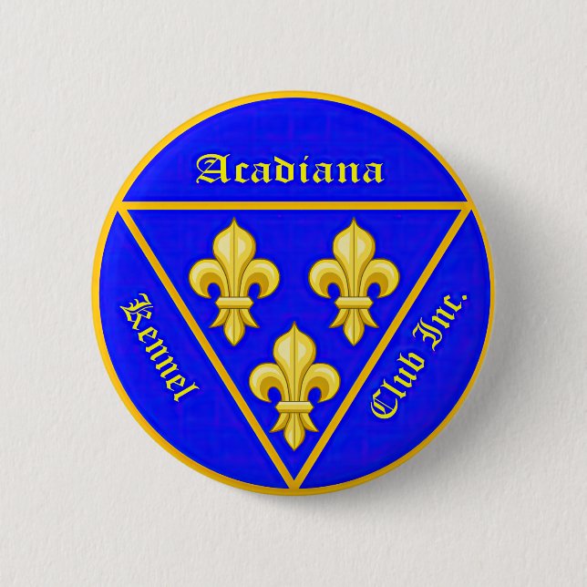 Badge Rond 5 Cm Bouton Club Acadiana Kennel (Devant)