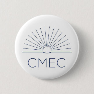 Badge Rond 5 Cm Bouton CMEC - blanc avec logo de la marine