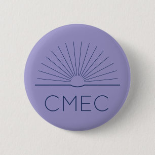 Badge Rond 5 Cm Bouton CMEC - violet avec logo de la marine