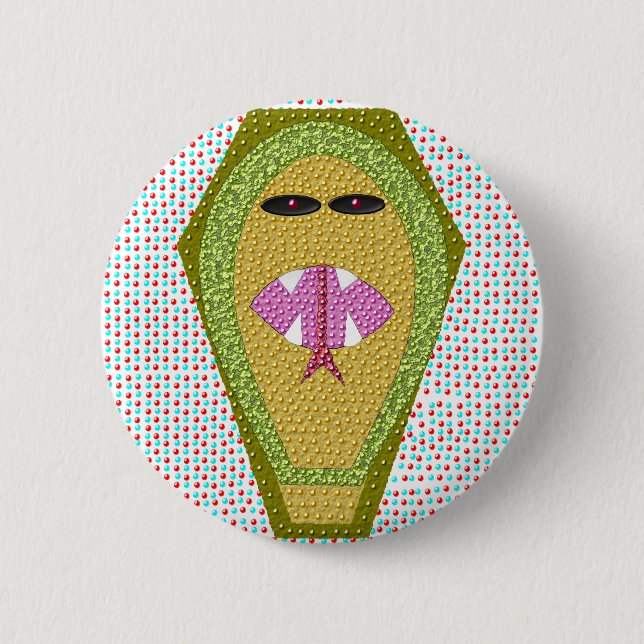 Badge Rond 5 Cm Bouton Cobra égyptien mortel (Devant)