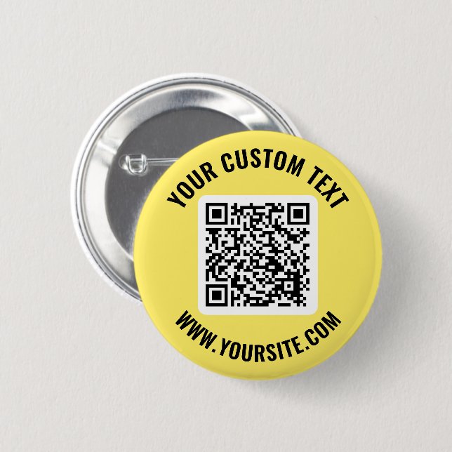 Badge Rond 5 Cm Bouton Code QR (Devant & derrière)