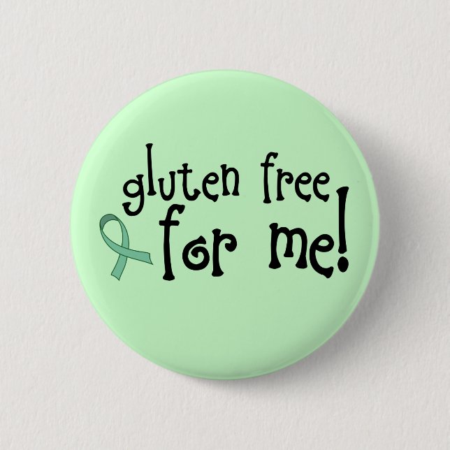 Badge Rond 5 Cm Bouton coeliaque libre de gluten (Devant)