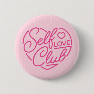 Badge Rond 5 Cm Bouton Coeur du club d'amour mignon