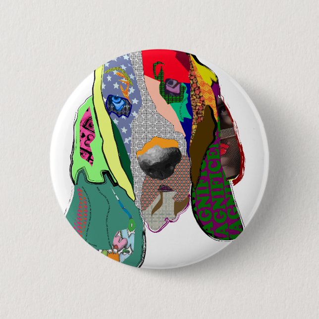 Badge Rond 5 Cm Bouton Collage de la main 6,95 $ (Devant)