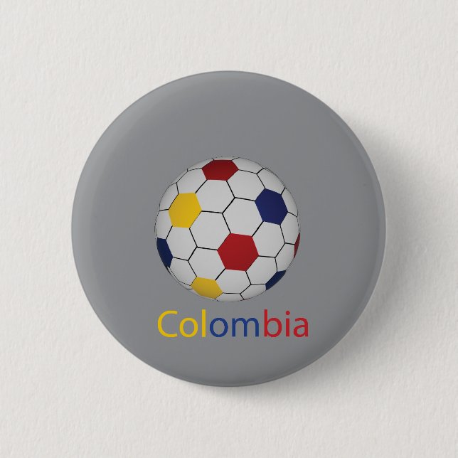 Badge Rond 5 Cm Bouton Colombie (Devant)