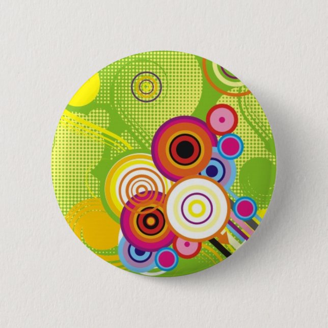 Badge Rond 5 Cm Bouton coloré (Devant)