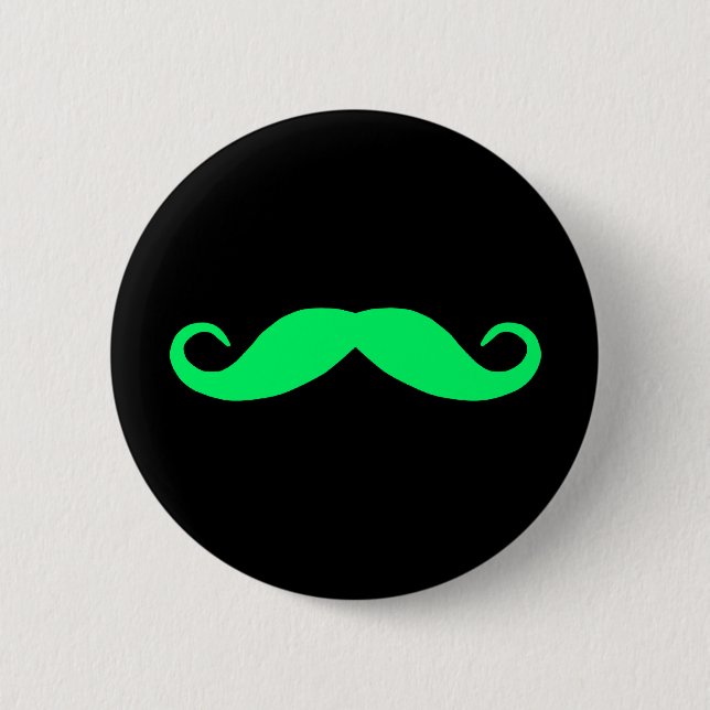 Badge Rond 5 Cm Bouton coloré de Moustache (Devant)