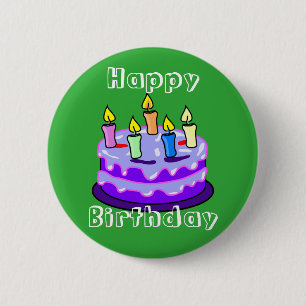 Badge Rond 5 Cm Bouton coloré Joyeux Anniversaire