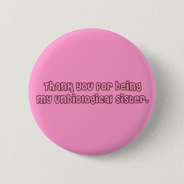 Badge Rond 5 Cm Bouton Comme Soeurs (Devant)