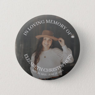 Badge Rond 5 Cm Bouton commémoratif de l'enterrement de photo en m