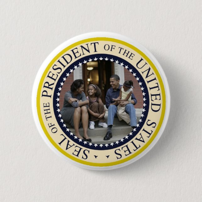 Badge Rond 5 Cm Bouton commémoratif du président Obama (Devant)