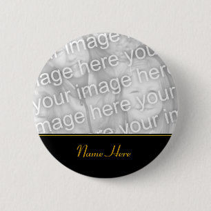 Badge Rond 5 Cm Bouton commémoratif nommé customisé de photo