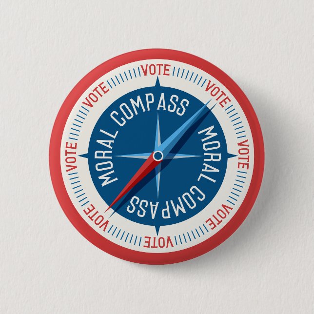 Badge Rond 5 Cm Bouton Compass moral (Devant)