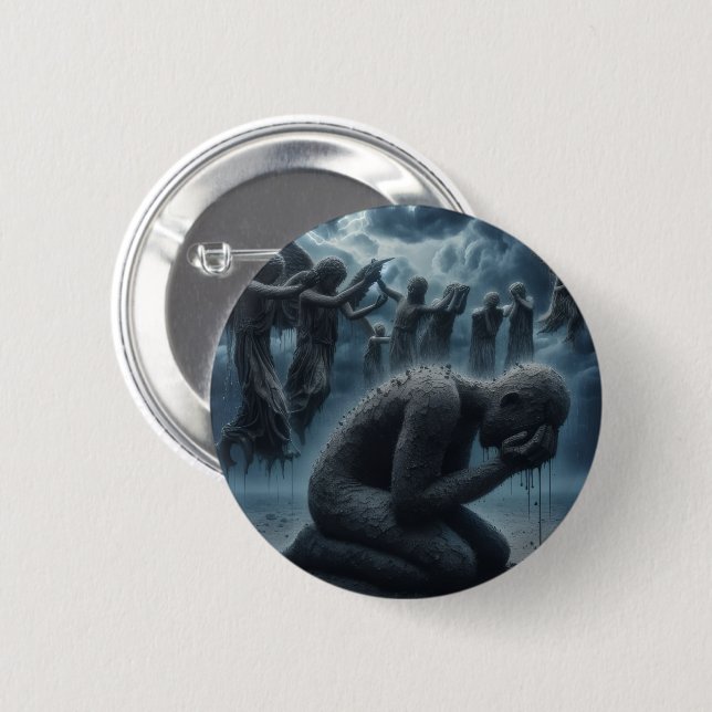 Badge Rond 5 Cm Bouton concassé (Devant & derrière)