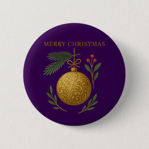 Badge Rond 5 Cm Bouton - Conception de décoration de Noël joyeux