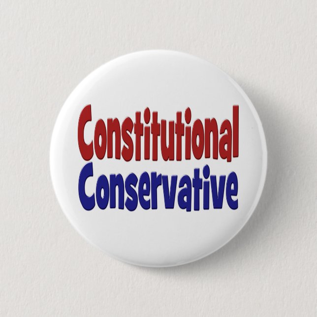 Badge Rond 5 Cm Bouton conservateur constitutionnel (Devant)