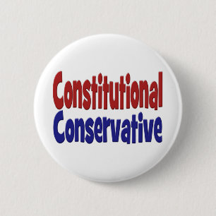 Badge Rond 5 Cm Bouton conservateur constitutionnel