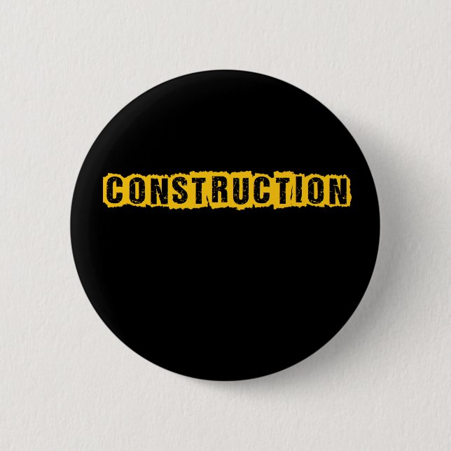 Badge Rond 5 Cm Bouton Construction (Devant)