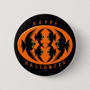 Badge Rond 5 Cm Bouton Corneille d'Halloween