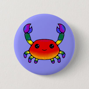 Badge Rond 5 Cm Bouton Crabe Fierté LGBT+