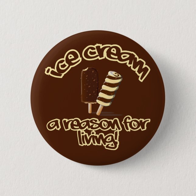 Badge Rond 5 Cm Bouton Crème glacée (Devant)