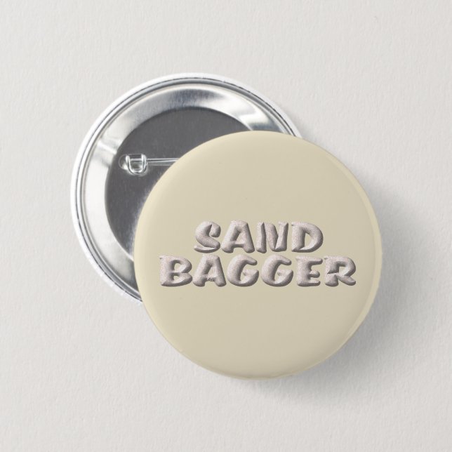 Badge Rond 5 Cm Bouton crème Sandbagger (Devant & derrière)