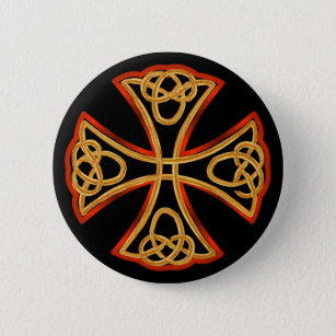 Badge Rond 5 Cm Bouton croix celtique