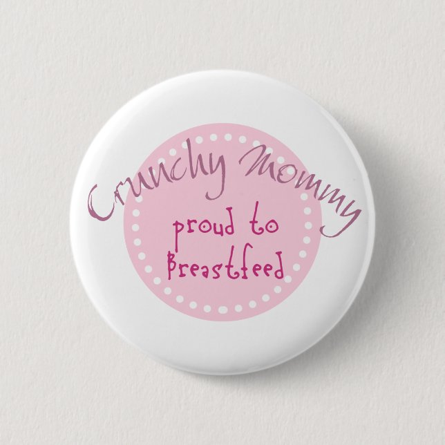 Badge Rond 5 Cm Bouton croquant de maman (Devant)