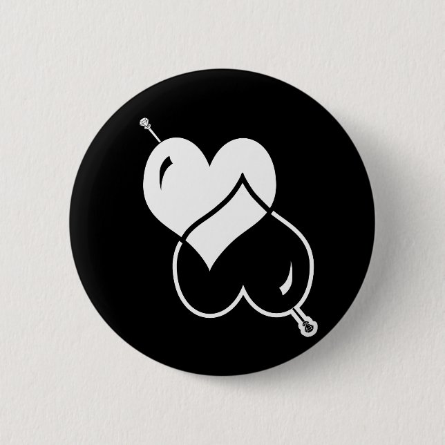 Badge Rond 5 Cm Bouton cruel d'AMOUR (Devant)
