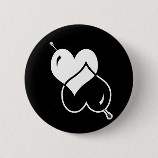 Badge Rond 5 Cm Bouton cruel d'AMOUR