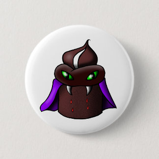Badge Rond 5 Cm Bouton Cupcake Vampire