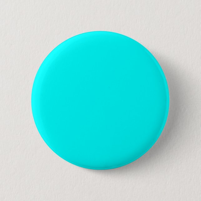 Badge Rond 5 Cm Bouton Cyan (Devant)