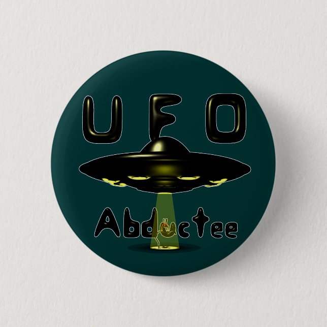 Badge Rond 5 Cm Bouton d'abducté d'UFO (Devant)