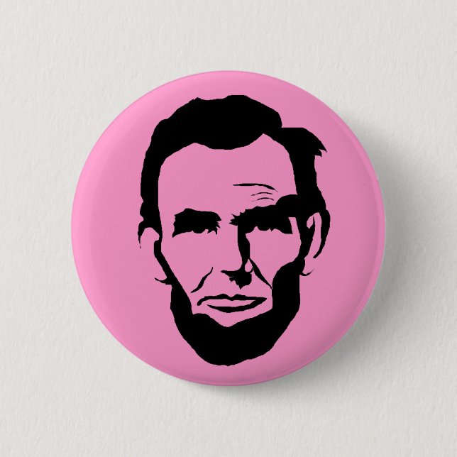 Badge Rond 5 Cm Bouton d'Abraham Lincoln (Devant)